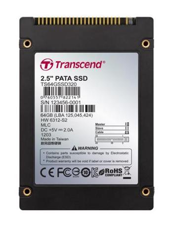 TRANSCEND SSD320 64GB SSD disk 2.5" IDE PATA, MLC