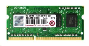 Transcend Value RAM, DDR3, SO-DIMM, 1066 MHz, 2 GB, CL7