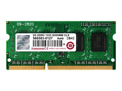 Transcend Value RAM, DDR3, SO-DIMM, 1333 MHz, 2 GB, CL9