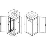 Triton 19" stojanový rack 48U/800mm RMA A81, sivý