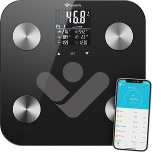 TrueLife FitScale W6 BT, osobná váha, čierna