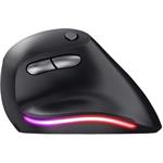 Trust Bayo, bezdrôtová ergonomická myš ECO, čierna
