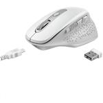 Trust bezdrôtová myš Ozaa Rechargeable, tichý klik, biela