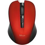 Trust Mydo, bezdrôtová myš, Silent Click Wireless Mouse, červená