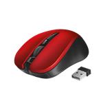 Trust Mydo, bezdrôtová myš, Silent Click Wireless Mouse, červená