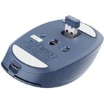 Trust Ozaa, Kancelárska myš, Bezdrôtová USB + Bluetooth, Modrá