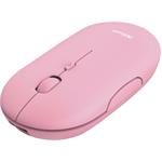 Trust Puck, bezdrôtová myš, USB prijímač, Bluetooth, ružová