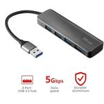 TRUST Rozbočovač Halyx Aluminium 4-Port USB 3.2 Hub