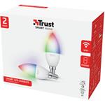 Trust Smart WiFi LED žiarovka, RGB&Biela ambience Candle E14 - Farebná - 2ks