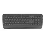 Trust Tecla-2, Bezdrôtový set klávesnica + myš, US, čierna