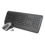 Trust Tecla-2, Bezdrôtový set klávesnica + myš, US, čierna