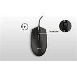 Trust TM-101, Kancelárska myš, USB, čierna
