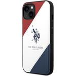 U.S. Polo PU Leather Double Horse zadný kryt pre iPhone 14 Plus, červený /biely /navy