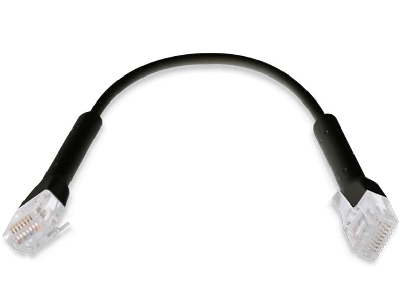 Ubiquiti UniFi Ethernet Patch Kabel - délka 0,1m, Cat6, černý