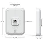 Ubiquiti UniFi U7 In-Wall, 802.11be, Wi-Fi 7, MIMO 2×2, 2,4/5GHz, 4300+688Mbps, PoE+