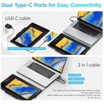 UGEE UE12 PLUS, grafický tablet, čierny