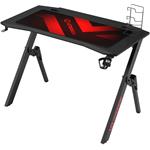 Ultradesk herný stôl ACTION v2, 113x61x77 cm, s XXL podložkou pod myš, držiak slúchadiel aj nápojov
