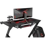 Ultradesk herný stôl ACTION v2, 113x61x77 cm, s XXL podložkou pod myš, držiak slúchadiel aj nápojov