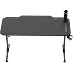 Ultradesk herný stôl FRAG - Čierny, 140x66 cm, 76 cm, s XXL podložkou pod myš, s ultradesk BEAM, držiak slúchadiel