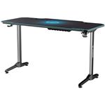 Ultradesk Herný stôl FRAG - Modrý, 140x66 cm, 76 cm, s XXL podložkou pod myš, s ultradesk BEAM, držiak slúchadiel