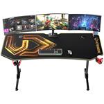 Ultradesk herný stôl Frag XXL, 160x75 cm,75 cm, s celoplošnou XXL podložkou, držiak nápojov a slúchadiel, zlatá