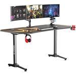 Ultradesk herný stôl Frag XXL, 160x75 cm,75 cm, s celoplošnou XXL podložkou, držiak nápojov a slúchadiel, zlatá