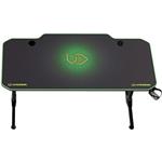 Ultradesk Herný stôl FRAG - Zelený, 140x66 cm, 76 cm, s XXL podložkou pod myš, s ultradesk BEAM, držiak slúchadiel
