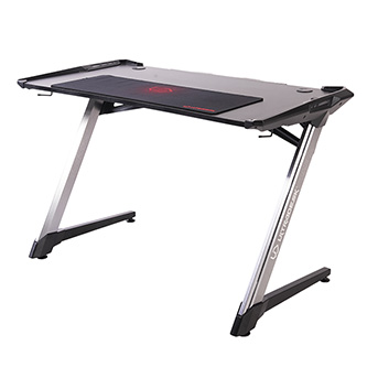 ULTRADESK Herný stôl RACER, 120X64X77 cm, RGB podsvietenie, so 4 XXL podložkami pod myš, s 2 hákmi pre slúchadlá