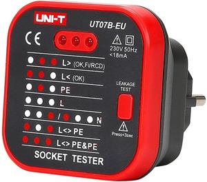 Uni-T UT07B-EU, tester zásuviek