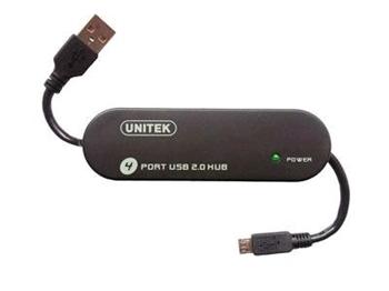 Unitek Y-2144 Hub 3x USB 2.0 + kábel micro USB pre nabíjanie