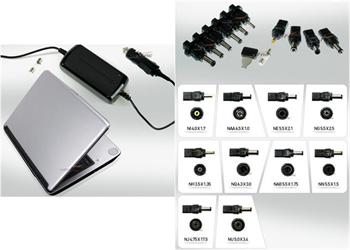 Univerzální napájací zdroj pro notebook do auta MW 2872, 12 V, 72W DC/