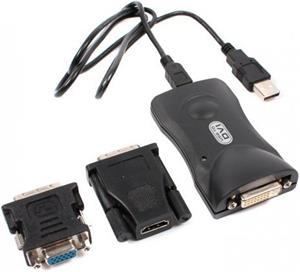 USB2.0-DVI+VGA redukcia, adaptér (pre až 6 monitorov)