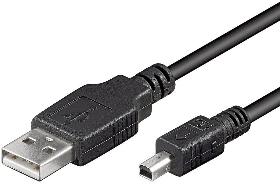 USB2.0A-miniUSB kábel M/M, 2.0m, Mitsumie, prepojovací