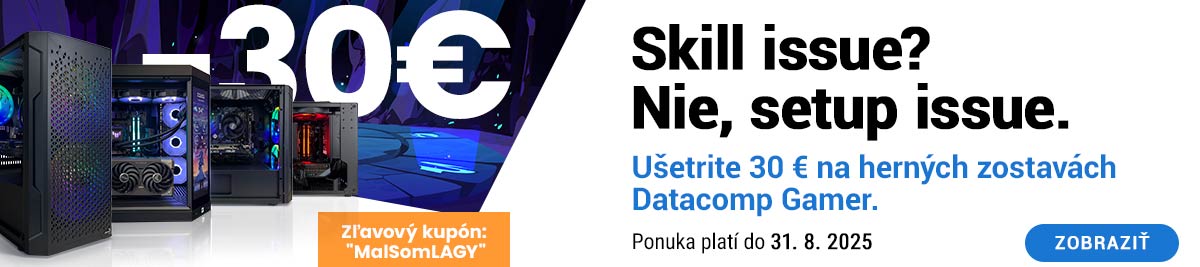 Ušetrite 30€ na herných PC zostavách Datacomp Gamer