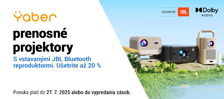 Ušetrite až 20% s prenosnými projektormi YABER