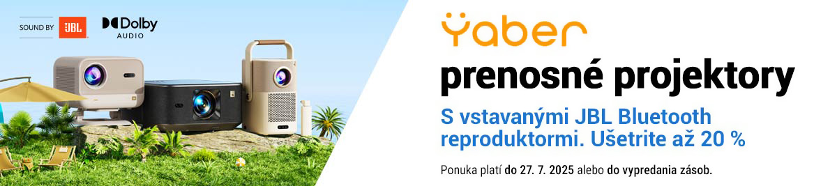 Ušetrite až 20% s prenosnými projektormi YABER