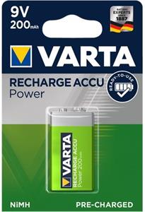 Varta Hi-voltage, 200 mAh, nabíjateľná batéria, 9V