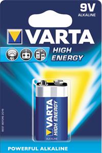 Varta HighEnergy 6LR61, alkalická batéria (9V) 1 ks, blister