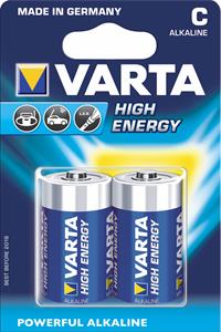 Varta HighEnergy, alkalická batéria LR14 (C) 2 ks, blister