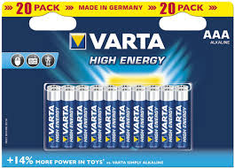 Varta HighEnergy LR03 (AAA) 20ks, blister
