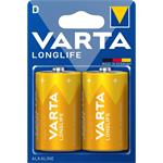 Varta LongLife, alkalická batéria LR20 (D) 2 ks, blister