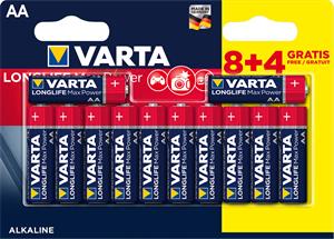 Varta Longlife Max Power AA 8+4 (Double blister)