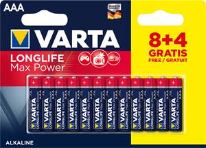 Varta Longlife Max Power AAA 8+4 (Double blister)