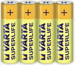 Varta SuperLife, batéria LR06 (AA) 4 ks, fólia