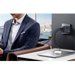 Vention nabíjačka, 3× USB-C, 1× USB-A (100 W/100 W/30 W/30 W), sivá, s káblom USB-C na USB-C, dĺžka 1 m, čierna
