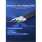 Vention patch kábel RJ45, cat. 7, UTP, 8,0m, čierny, plochý