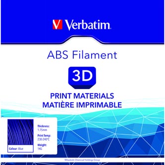 Verbatim 3D filament, ABS, 1,75mm, 1000g, 55012, modrá
