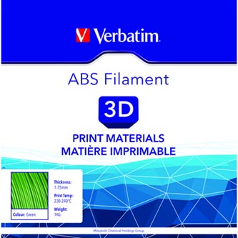 Verbatim 3D filament, ABS, 1,75mm, 1000g, 55014, zelená