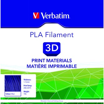 Verbatim 3D filament, PLA, 1,75mm, 1000g, 55269, modrá