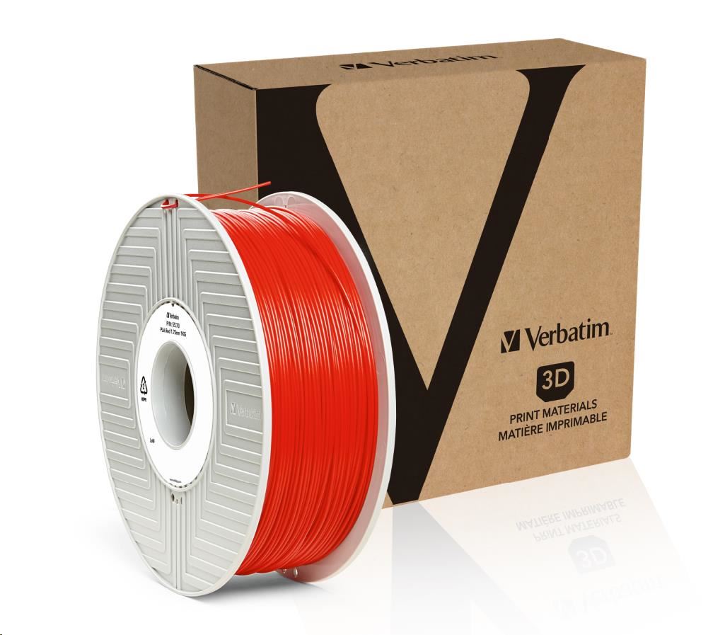 Verbatim 3D Printer Filament PLA 1.75mm, 335m, 1kg, červený